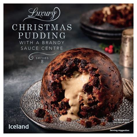 Iceland Luxury Christmas Pudding With A Brandy Sauce Centre 907g
