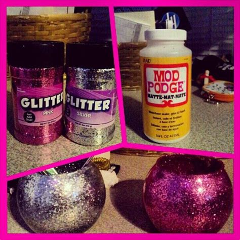 Mod Podge And Glitter Love This Stuff Glitter Drinks Crafts