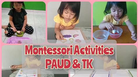 Aktivitas Montessori Usia 3 4 Tahun Ide Bermain Anak Usia Paud Tk