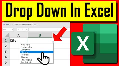How To Create A Drop Down List In Excel Using Data Validation YouTube