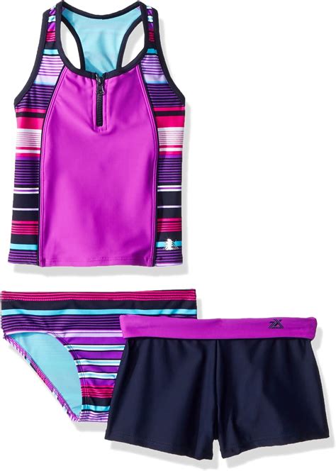 Zeroxposur Big Girls Two Piece Tankini Swimsuit Set