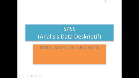 Analisis Statistik Deskriptif Descriptive Statistics Frequencies