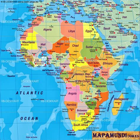 História Da África Mapa África Atual