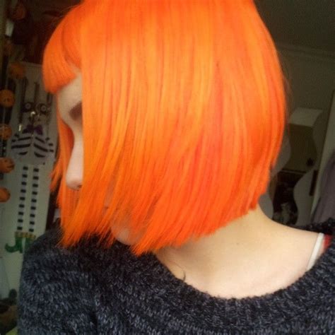 Bright Orange Bob Hair Bright Dyed After I Get Bored