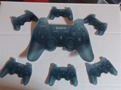 Large Edible Precut Ps3 Controller Cake And Cupcake Toppers Ebay