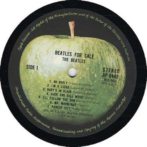 The Beatles Beatles For Sale Tracklist Flyer Japanese Vinyl Lp Album