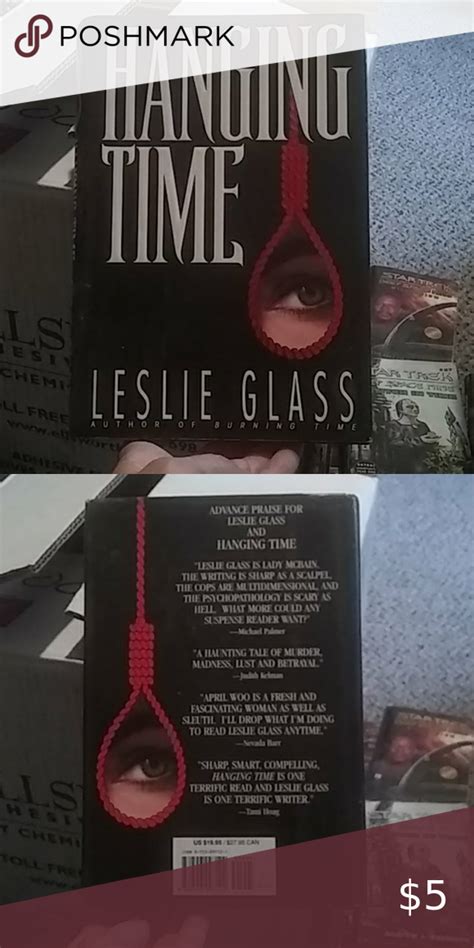 Leslie Glass Book Hanging Time Hardcover Used Accents Coffee Table