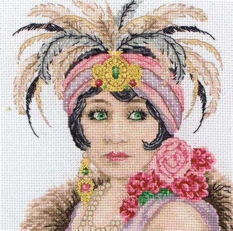 >> border and band motifs. Maïa Counted Cross Stitch Kit ART DECO LADY Sale # 5678000 ...