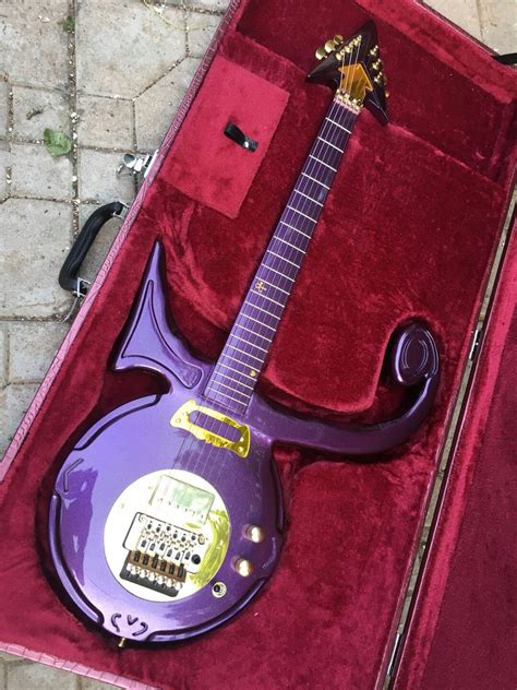 Prince Signature Love Symbol Guitar Reproduction Purple Gold Colors