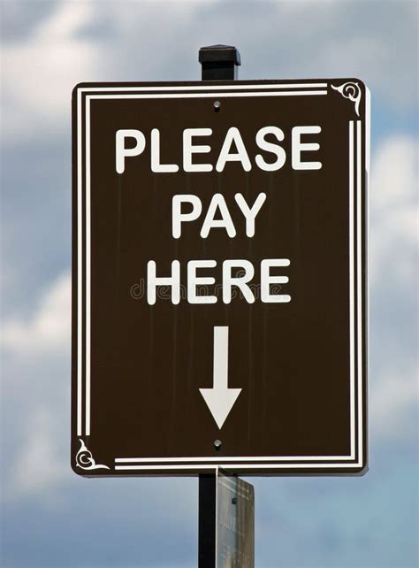 Pay Here Sign Stock Image Image Of Sign Notice Post 25642107