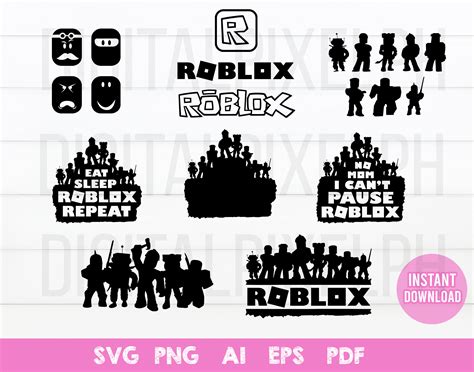 Roblox Svg Roblox Character Svg Roblox Clipart Eps Aisvg Etsy Images