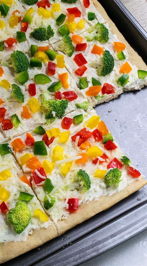 Crescent Roll Veggie Pizza One Pan One Pot Recipes
