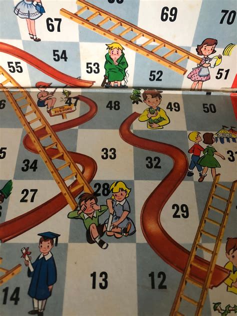 Vintage Classic Chutes And Ladders Milton Bradley 1956 Etsy