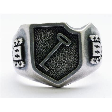 Wwii German Silver Waffen Units Rings For Sale