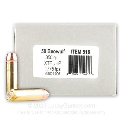 Premium 50 Beowulf Ammo For Sale 350 Grain XTP Ammunition In Stock By