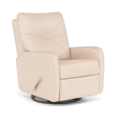 This will change the appearance of the chair, and the reclining feature may not operate in the same way afterward. Theo Leather Swivel Rocker Recliner | HOM Furniture