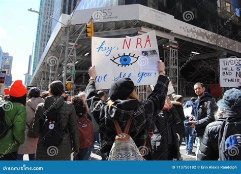 I See You Nra March For Our Lives Protest Nyc Ny Usa Editorial