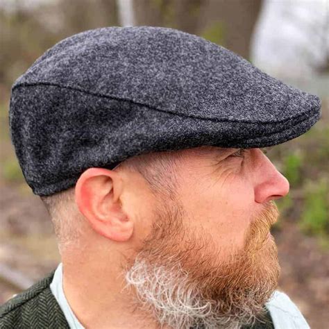 Irish Tweed Cap For Men Gaeltacht Gray Made In Donegal