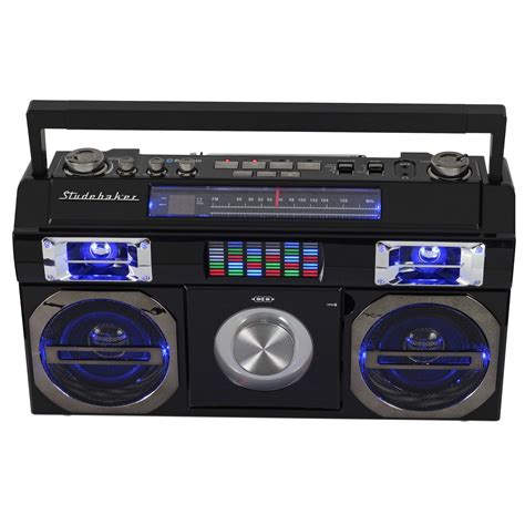 Buy Studebaker Sb2145b 80s Retro Street Bluetooth Boombox With Fm