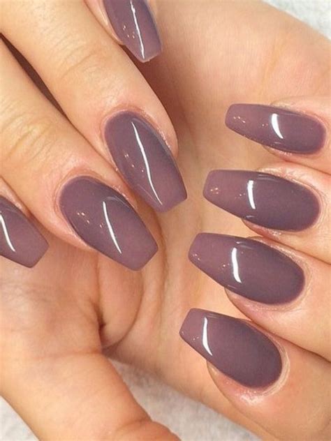 Fall Coffin Style Nail Solid Color Nails Bridal Nails Cute Nails