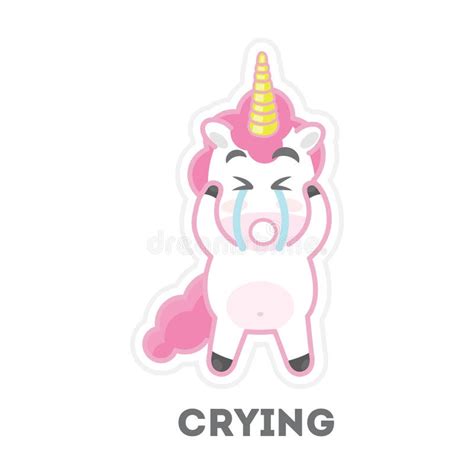 Isolated Crying Unicorn Stock Vector Illustration Of Crying 97504969
