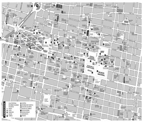 Mapa Del Centro Historico De La Ciudad De Mexico