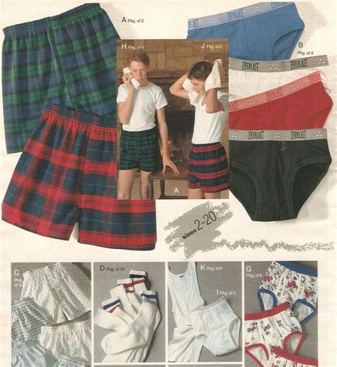 Vintage Catalog Boys Mens Underwear Pjs Photo Pages Ads Clippings