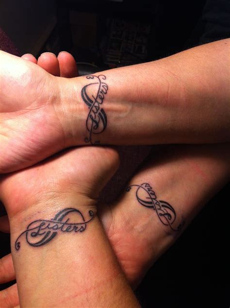 Sisters Infinity Tattoo Infinity Tattoos Tattoos Wrist Tattoos