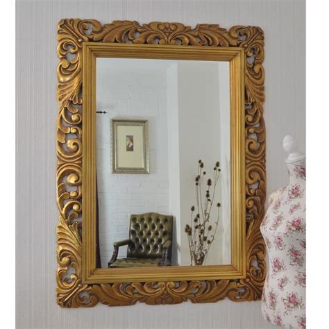 Ornate Framed Gold Antique French Style Wall Mirror French Mirrors
