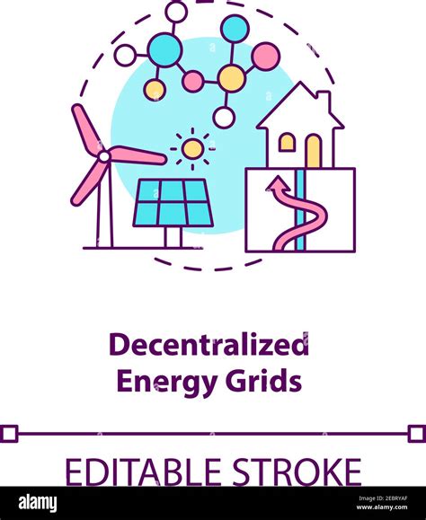 Decentralized Energy Grids Concept Icon Stock Vector Image And Art Alamy