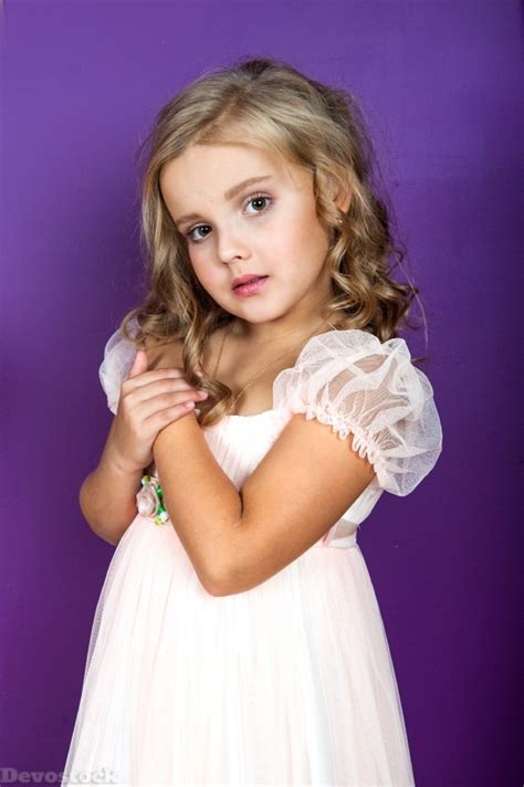 Devostock Cute Kid Little Girl White Dress Wish 4k Devostock Download