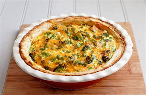 Broccoli And Cheddar Quiche With Mashed Potato Crust Culinary Cool