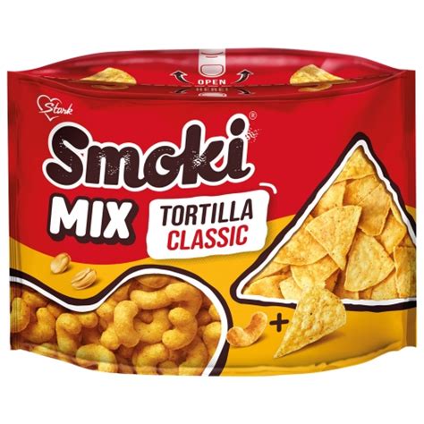 Peanut Flavour Corn Puffs And Tortilla Chips ‘smoki Mix 150g