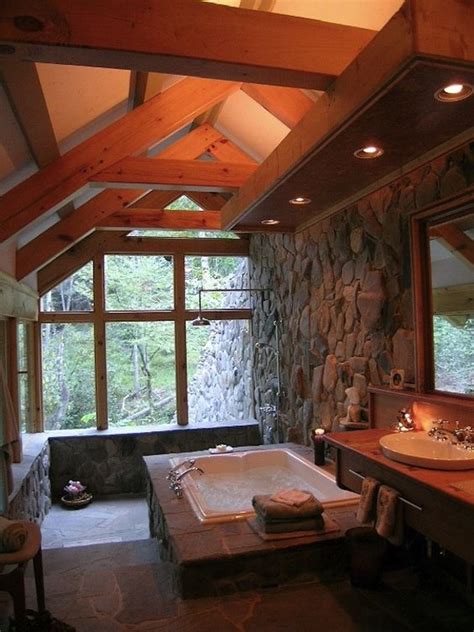 amazing stone bathrooms  enter rustic charm   home