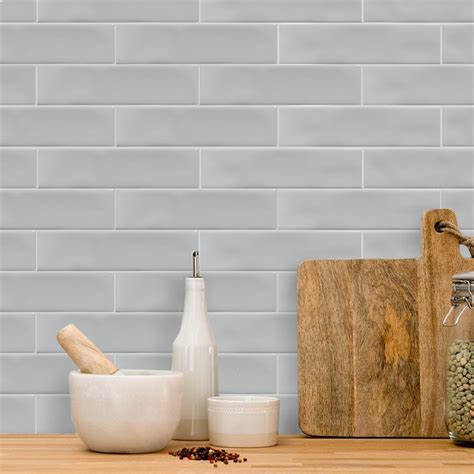 Light Grey Gloss Kitchen Wall Tiles Wall Design Ideas