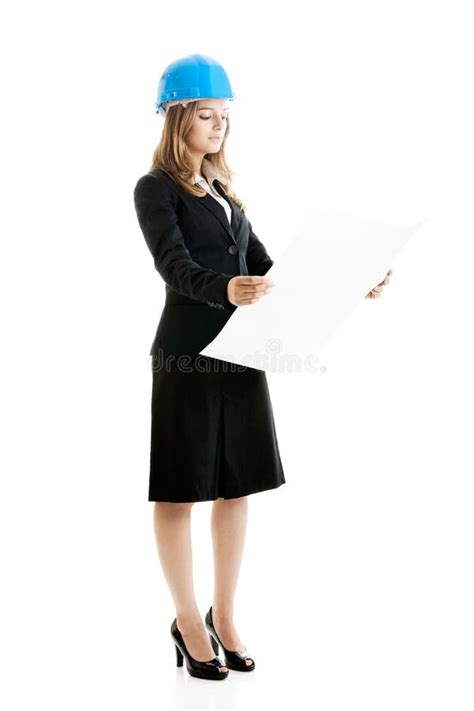 Beautiful Female Architect Stock Photo Image Of Girl 10441152