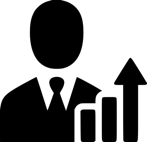Businessman Income Increase Growth Profit Salesman Business Svg Png