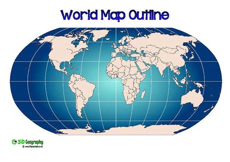 Printable A4 Size World Map Outline Pdf