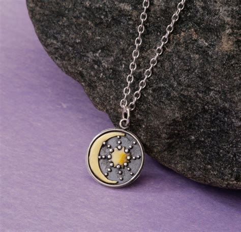 Celestial Necklace Possible Goods Sun And Moon Necklace Crescent