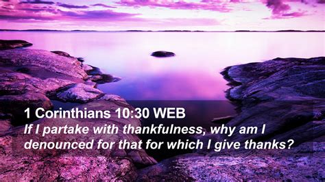 1 Corinthians 1030 Web Desktop Wallpaper If I Partake With