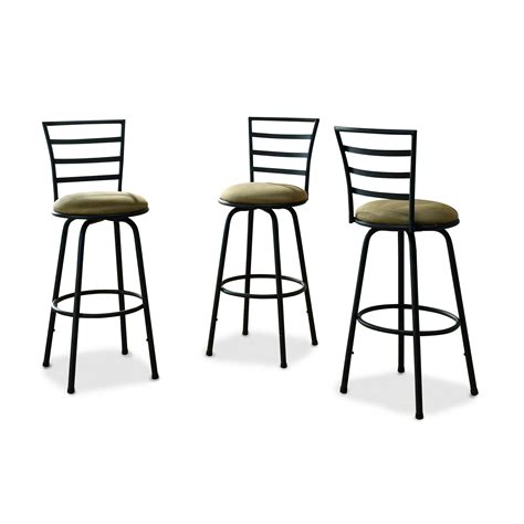 Stools w/ backs & black metal stools. Essential Home Black and Tan Swivel Bar Stools - Home ...