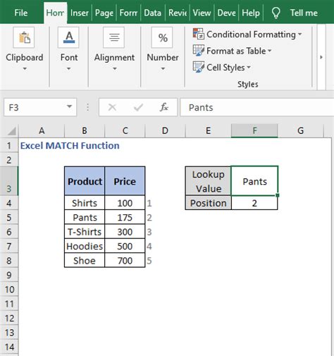 How To Use Match Function In Excel 3 Examples Exceldemy