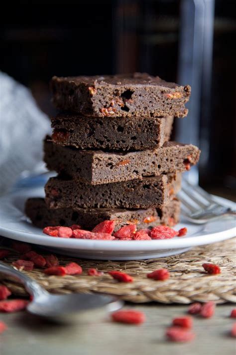 Does it taste just as nice? Goji Berry Brownies | Goji berry recipes, Food, Vegan desserts