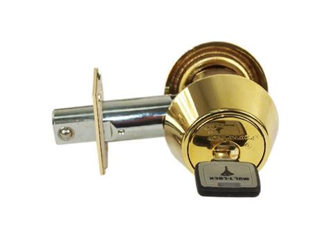 Mul T Lock Hd1 05 Mt5 Brass Hercular Single Cylinder Deadbolt With