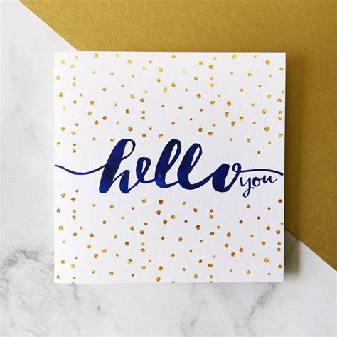 Hello You Greetings Card For All Occasions By Ivorymint Stationery
