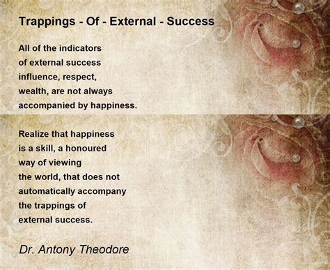 Trappings Of External Success Trappings Of External