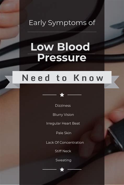 Early Symptoms Of Low Blood Pressure 8 Signs That You Need To Know