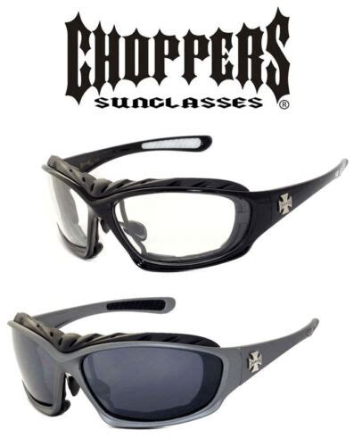 2 Pairs Choppers Motorcycle Removable Padded Foam Wind Resistant Sunglasses C49 Ebay