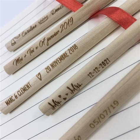 Personalized Wedding Pencils Set Of 12 Design By Hibrido