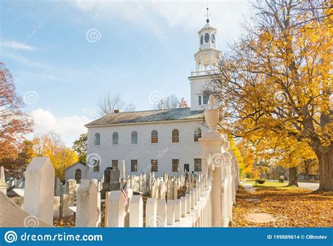 Old First Church Old Bennington Vermont In Fall Stock Photo Image Of